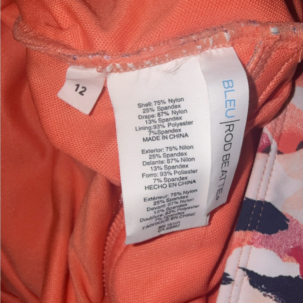 Bleu Rod Beattie One Piece Swimsuit Party Animal cap sleeve Tummy Control 12 - Picture 11 of 12